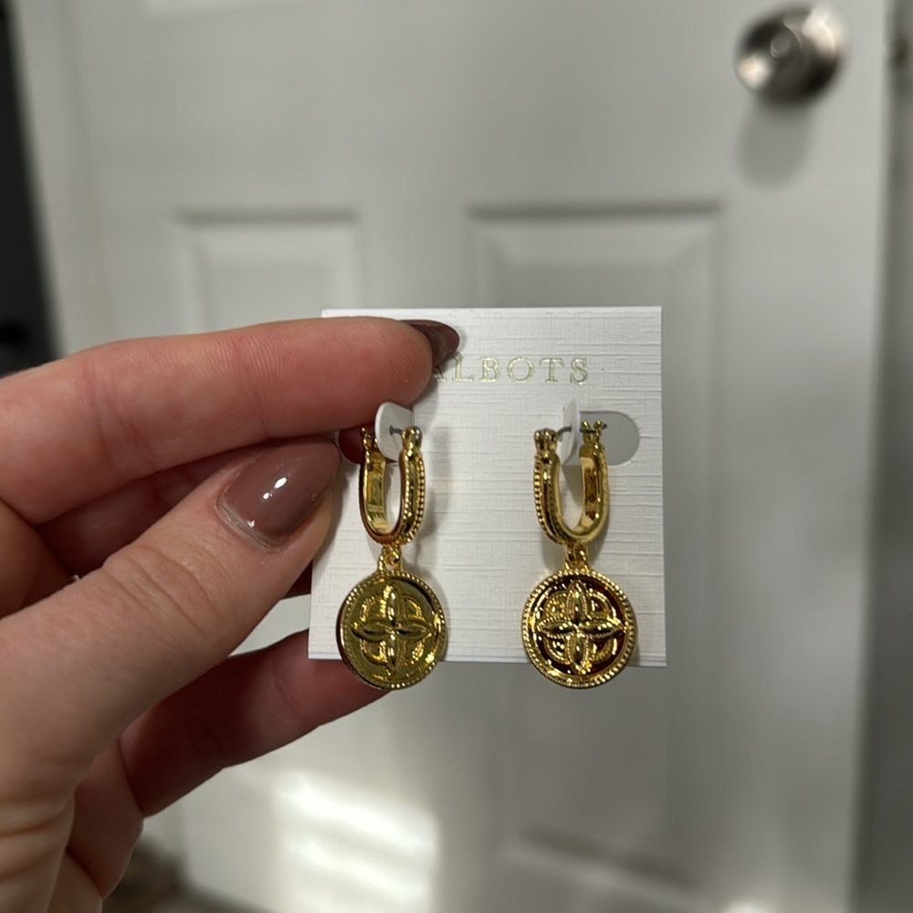 Nwt Talbots charm drop earrings - Picture 3 of 4